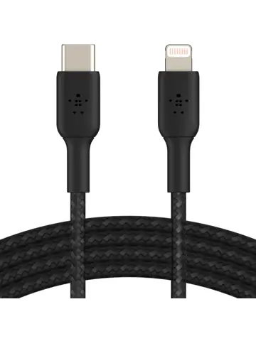Belkin Lightning naar USB-C kabel Gevlochten