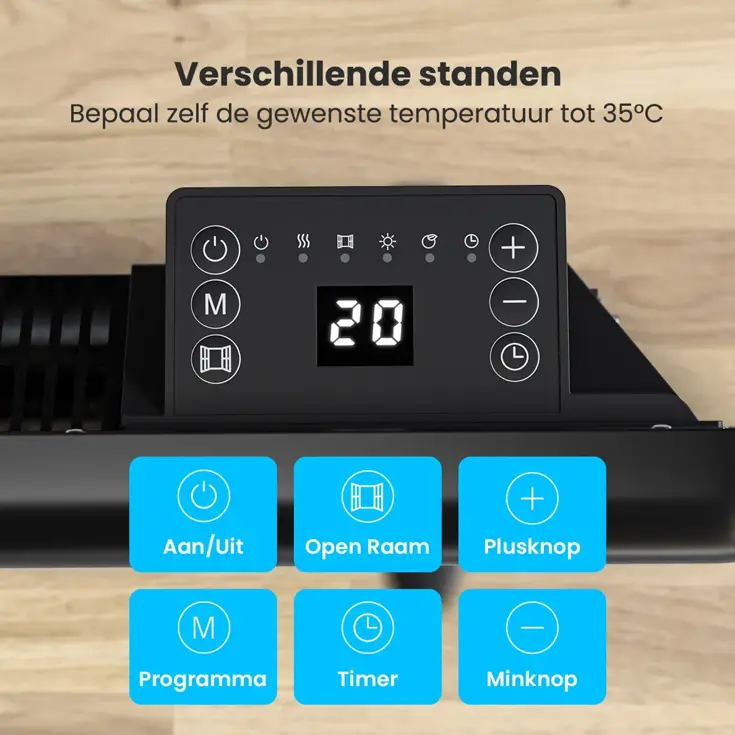 Convectorkachel – 2000W – Badkamer