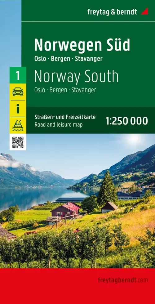 Wegenkaart Noorwegen 1 Zuid