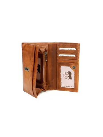 Sweety - XL portemonnee - Leer - Drukknoop