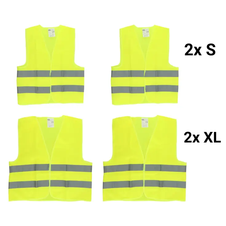 Veiligheidsvesten Combi Set 4 stuks (2xS, 2xXL)