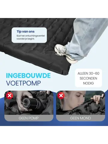 FLOAT Tweepersoons slaapmatje met voetpomp