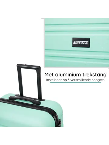 Reiskoffer L ABS 95L met TSA-slot en 360° wielen