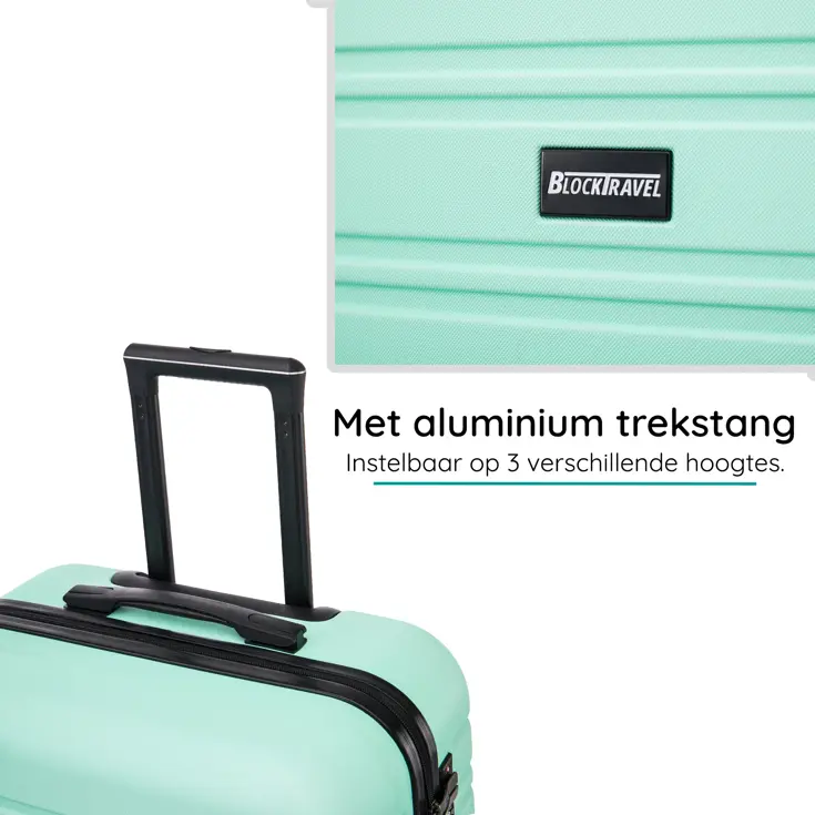 Reiskoffer L ABS 95L met TSA-slot en 360° wielen