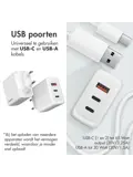 65W Oplader 2x USB-C 1x USB-A
