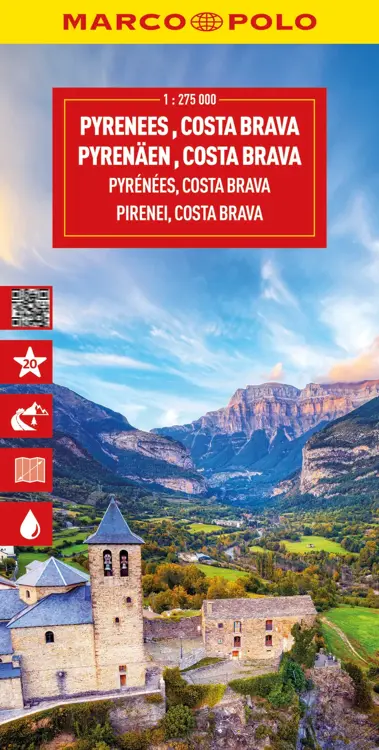 Wegenkaart Pyreneeën - Costa Brava