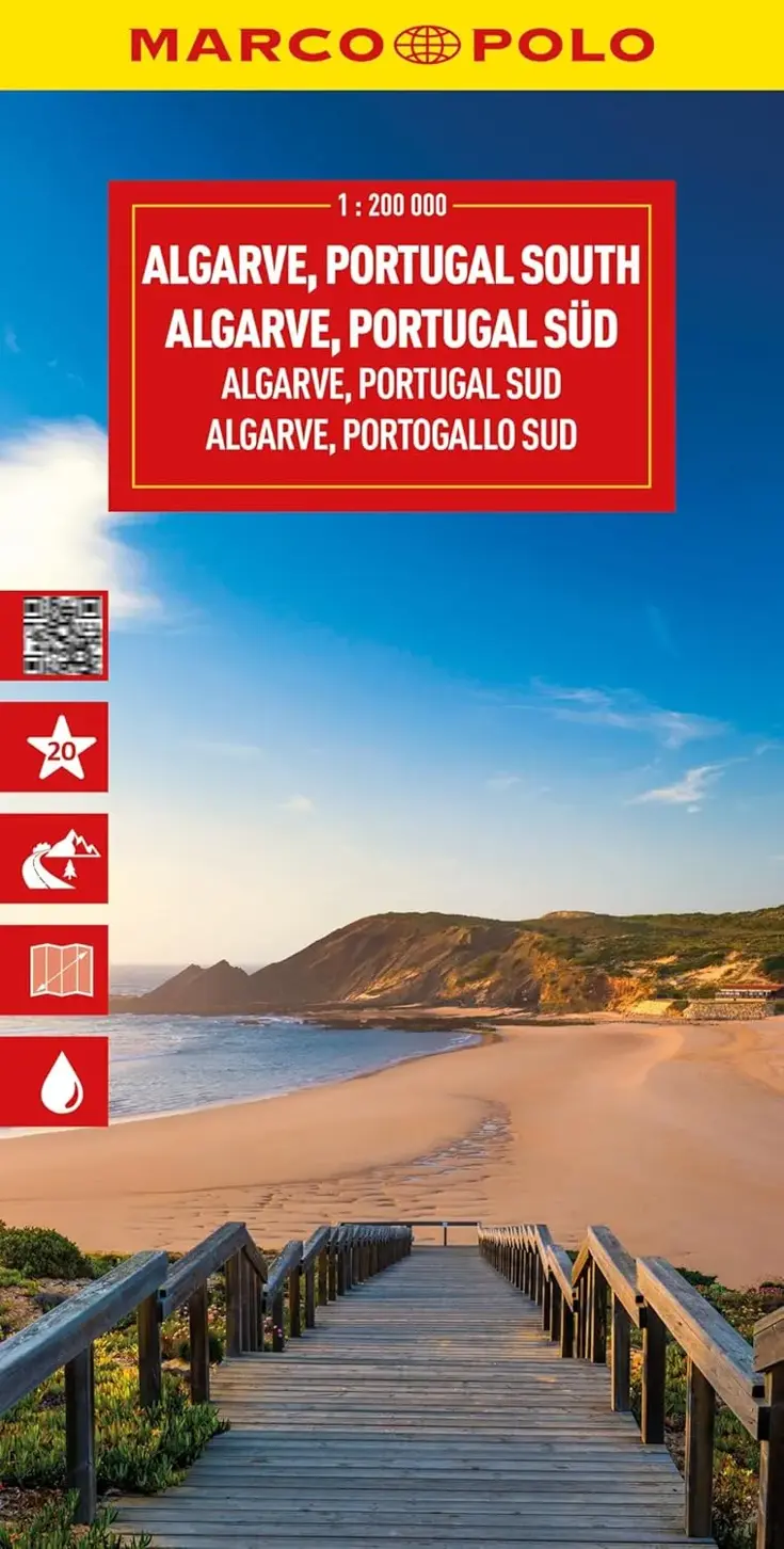 Wegenkaart Algarve Portugal Zuid
