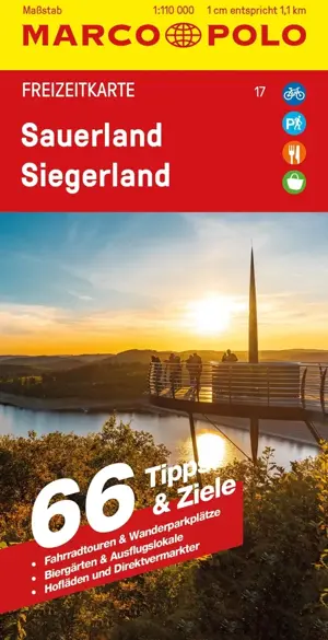 Toeristische kaart FZK 17 Sauerland Siegerlan