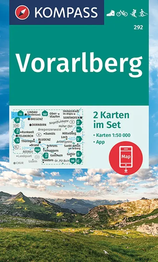 Wandelkaart WK292 Vorarlberg