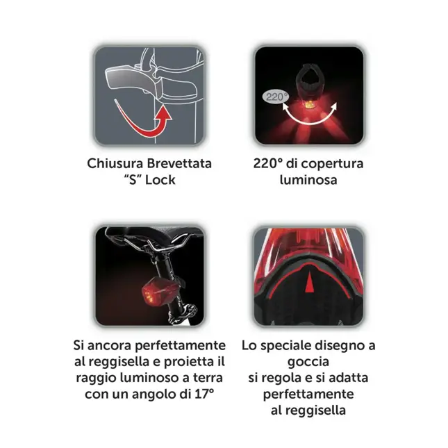 BRN Eagle Eye 3 LED USB oplaadbaar achterlicht