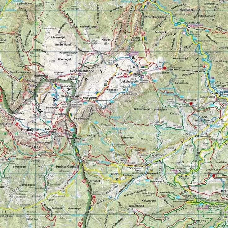 Wandelkaart WK022 Semmering - Rax