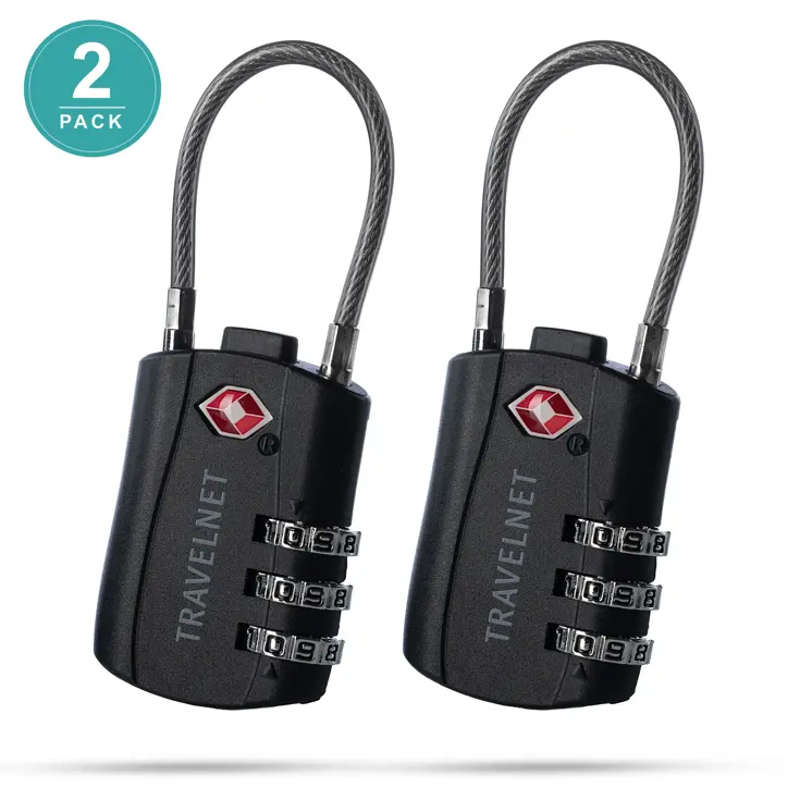 Travelnet TSA Reisslot met Cijfercode Set van 2