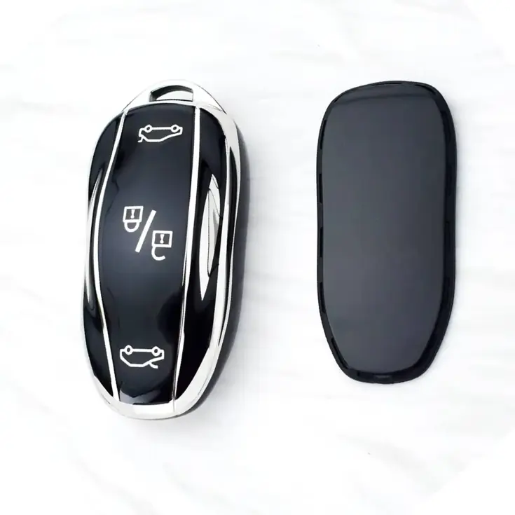 TPU Sleutelhoesje voor Tesla Model 3-Y-S zwart