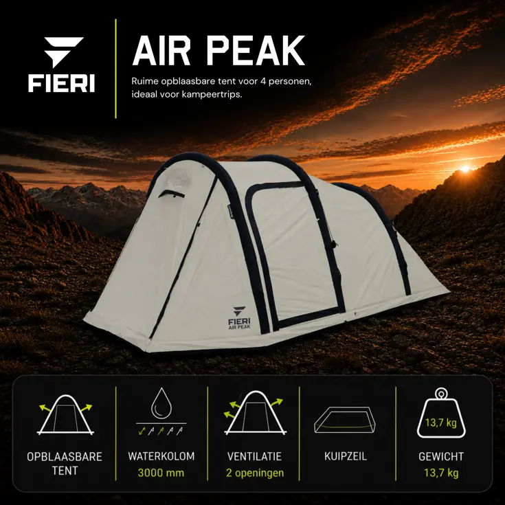 AIR Peak - Opblaasbare Tent (4P)