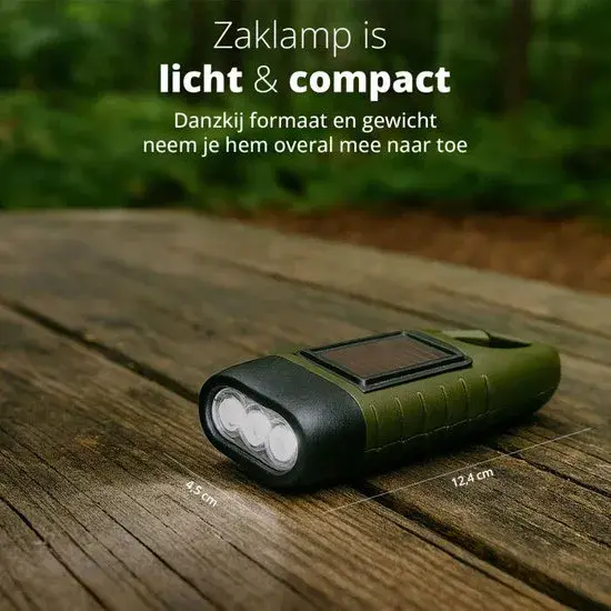 Solar Survival Flashlight - Dynamo Zaklamp