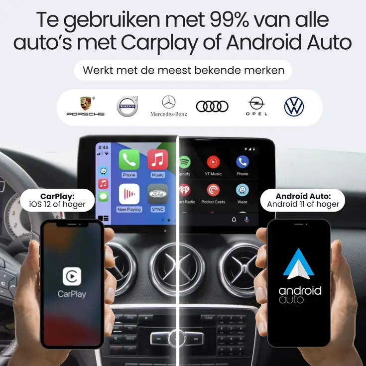 CarPlay Dongle - Draadloos - CarPlay/Android Auto
