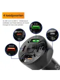 Autolader USB C & USB A, Snellader, Zwart