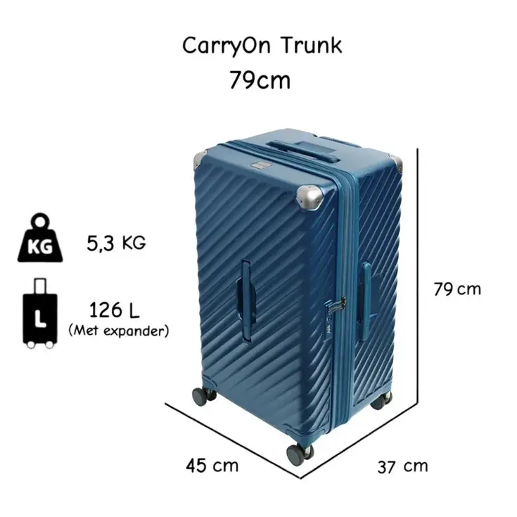 Trunk 79cm Grote harde koffer 126 liter