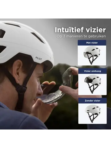 PILOT fietshelm met vizier NTA certif.