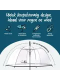 Doorzichtige Koepelparaplu