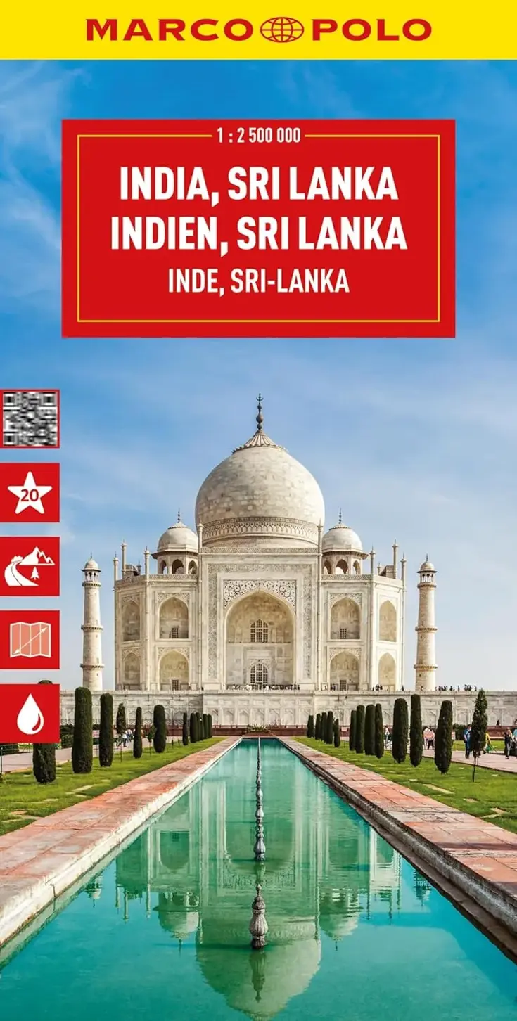 Wegenkaart India - Sri Lanka