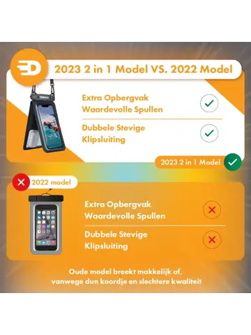 Drivv Waterdicht Telefoonhoesje 2in1 - 2stuks