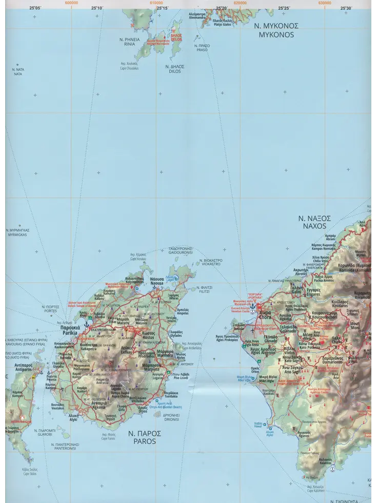 Wegenkaart R1 Cyclades Argosaronikos