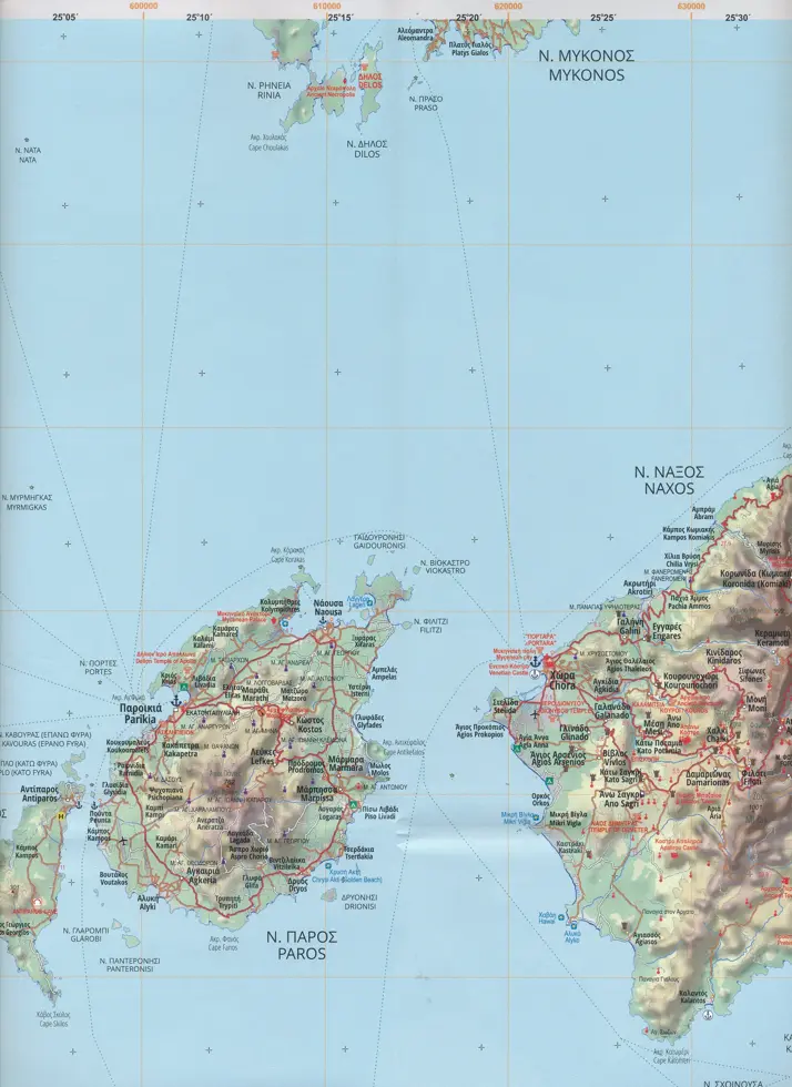 Wegenkaart R1 Cyclades Argosaronikos