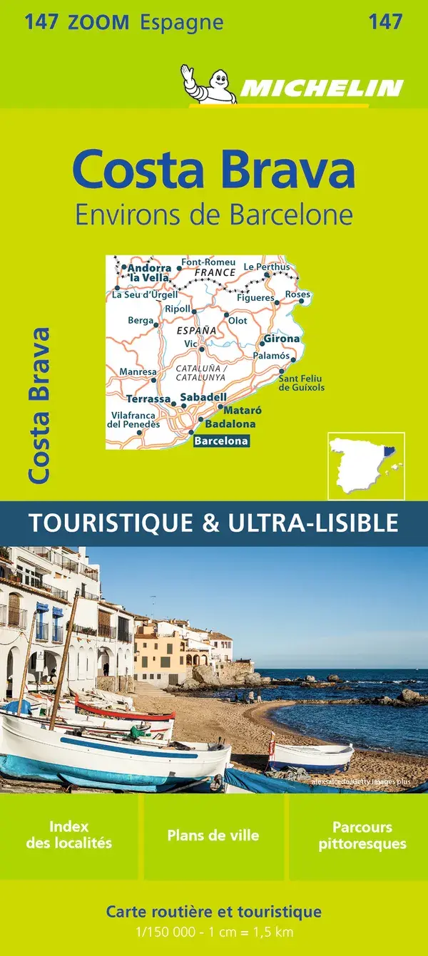 Michelin Zoom Kaart 147 Environs de Barcelona