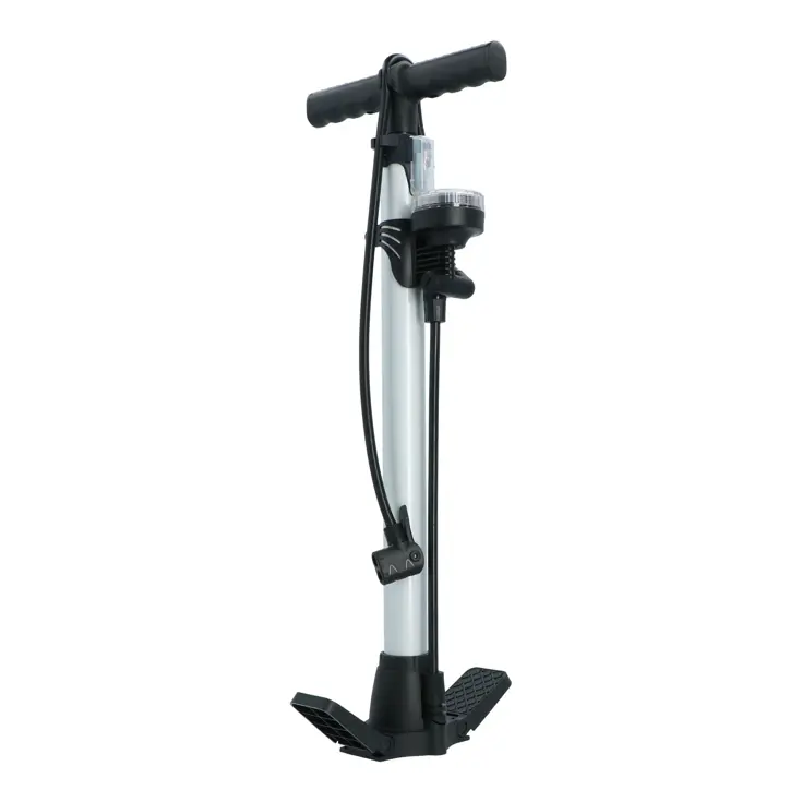 Fietspomp met Manometer en Opklapbare Voetsteunen