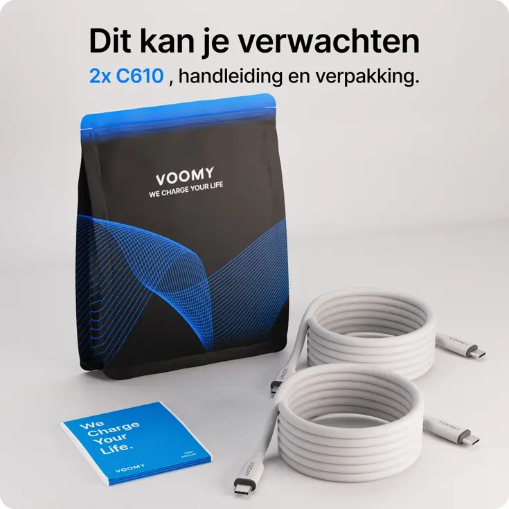 Connect C610 - USB-C Kabel - 60W 1M 2-pack