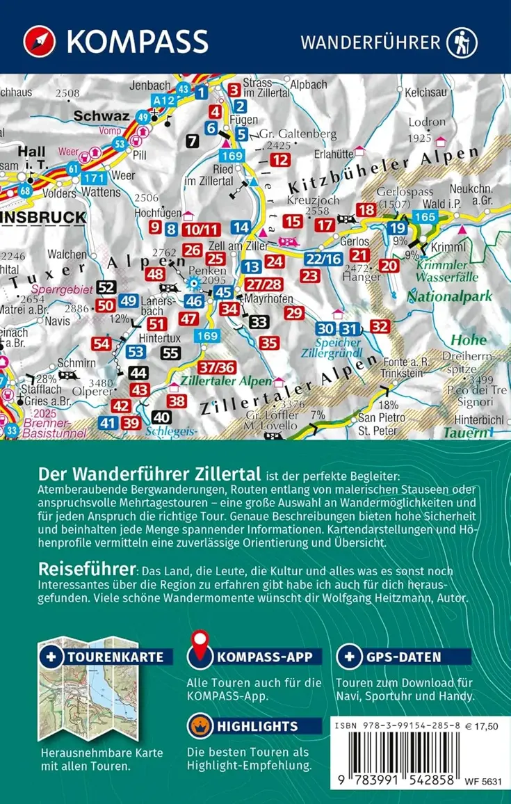 Wandelgids WF 5631 Zillertal