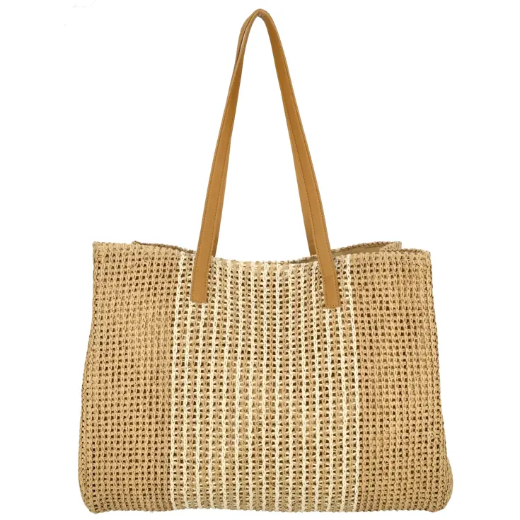 Capri - Strandtas met rits - Riet