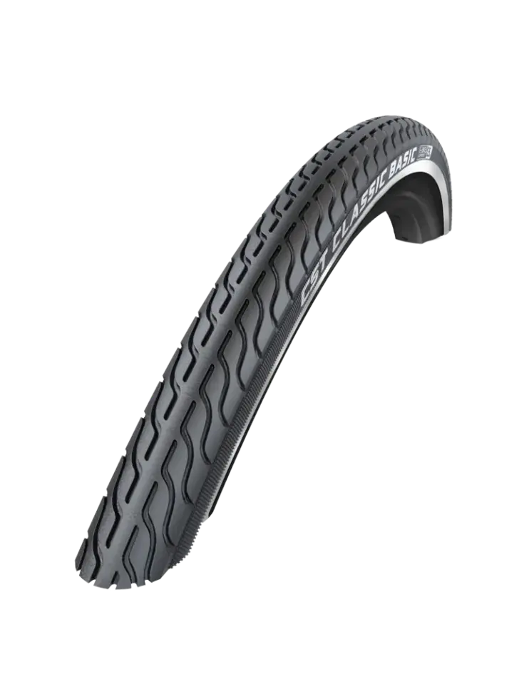 Buitenband Basic 28x1.40 - zwart met reflectie