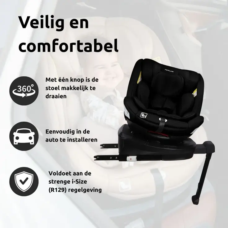 MamaLoes Lio 40-150 cm 360° i-Size Autostoel