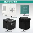 Universele wereldstekker met USB-poorten