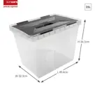 Onyx opbergbox transparant 25L- 3 delig