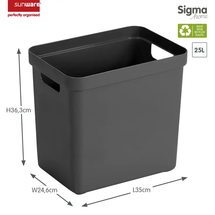 Sigma home - Opbergbox - 25L - 4-delig