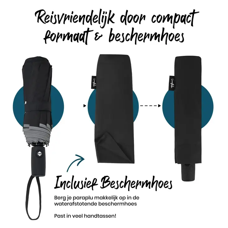 Stormparaplu opvouwbaar - Dubbel doek
