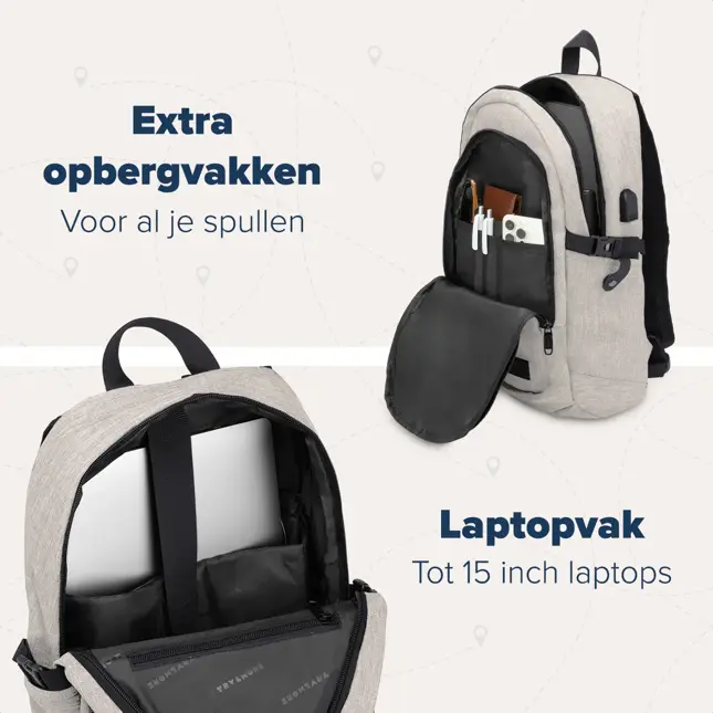 TRVLMORE Rugtas - 25L - 15,6Inch