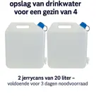 HEM Jerrycan water 20 Liter set van 2 - BPA-vrij