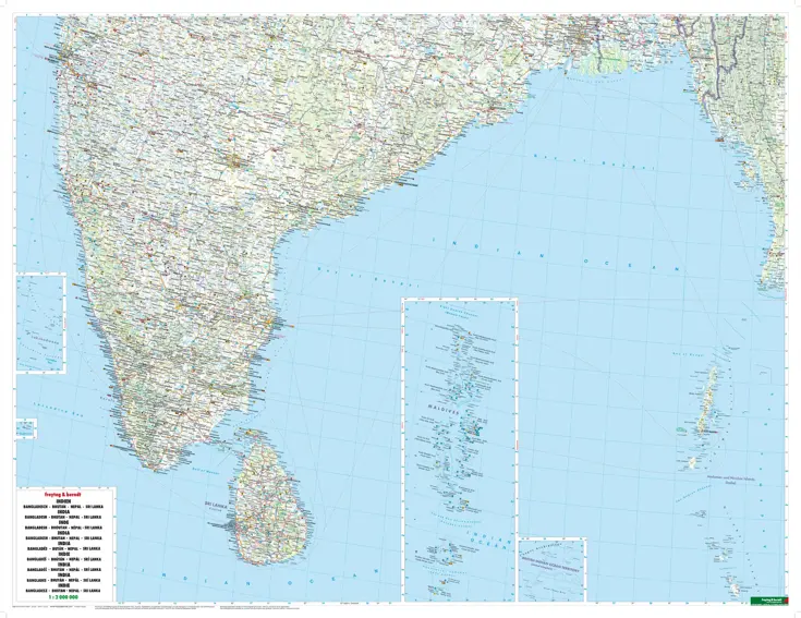 Wegenkaart India - Nepal