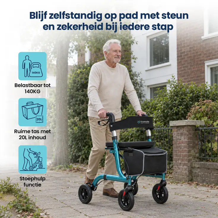 Rollator - Lichtgewicht & opvouwbaar - 6,9 kg