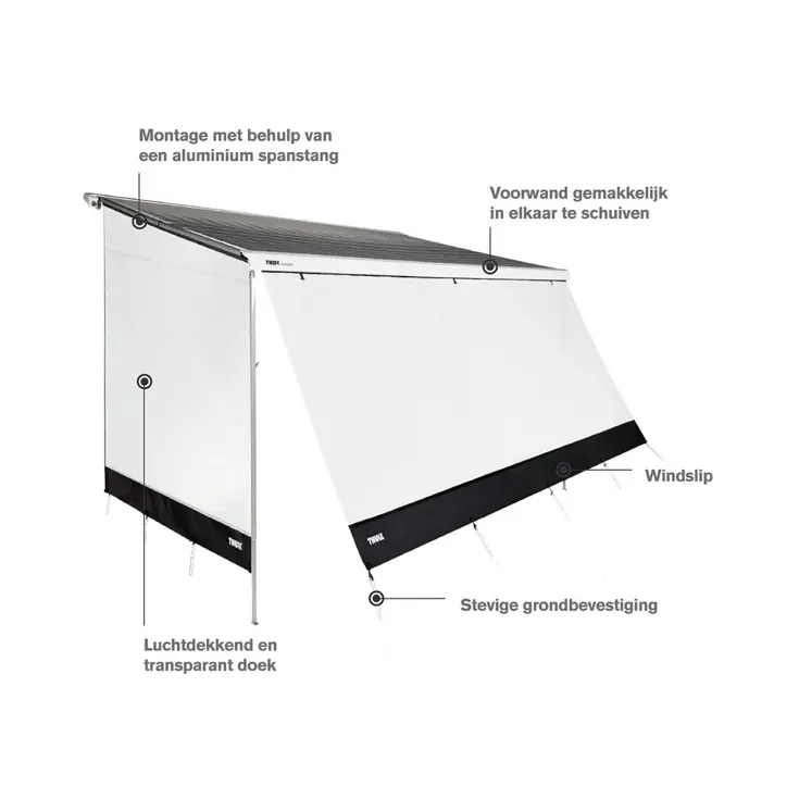 sun blocker G2 voorwand 4,80x1,70m