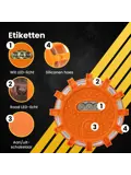 Oranje LED waarschuwingslamp 1 stuks