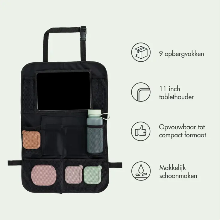 Autostoel Organizer met Tablethouder - 2-Pack