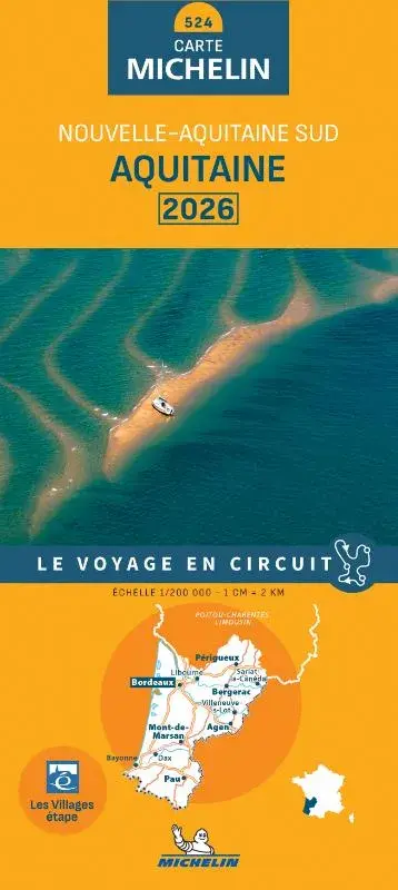 Michelin wegenkaart 524 Aquitaine 2026 