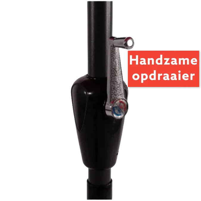 CUHOC Parasol Zwart Ø3m Met Voet En Hoes