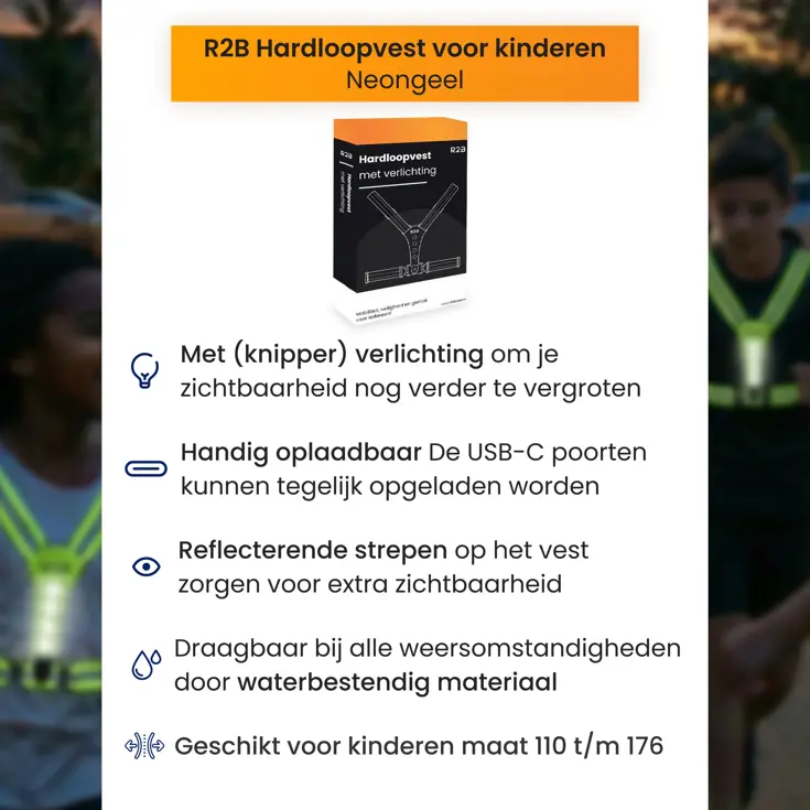 Hardloopvest met Verlichting voor Kinderen