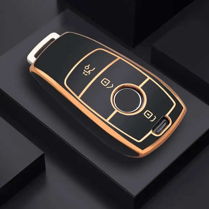 TPU Sleutelhoesje voor Mercedes goud B3
